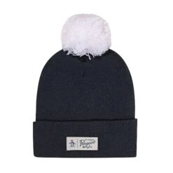 Original Penguin Mathew Classic Bobble Hat In Navy(Matthew Classic Knit Bobble Hat Blue Penop019gp 447)