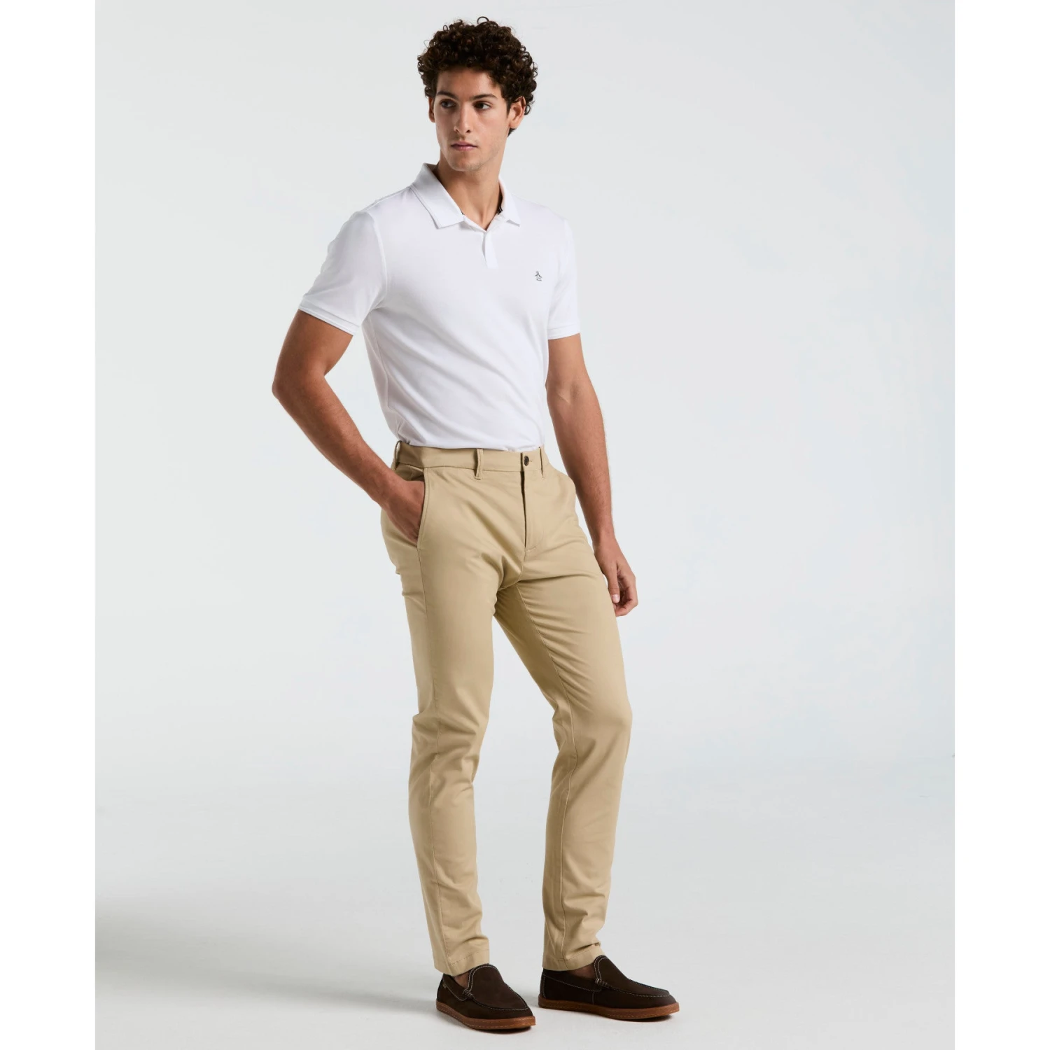 Original Penguin Slim Fit Chinos In Travertine(Flat Front Core Chino Pants Beige Opbb0022gp 254) 1 Original Penguin Slim Fit Chinos In Travertine(Flat Front Core Chino Pants Beige Opbb0022gp 254)