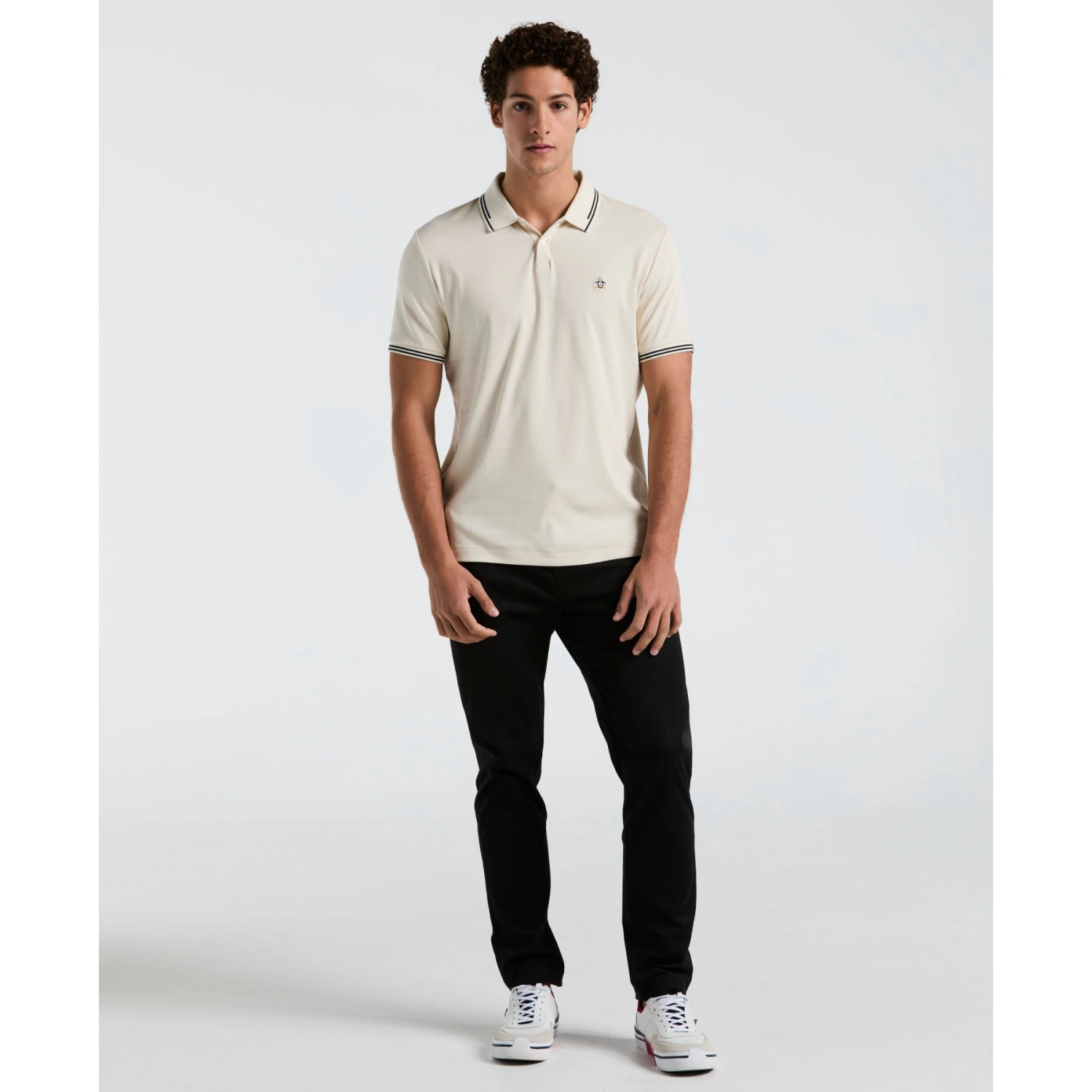 Original Penguin Icons Tipped Polo Shirt In Birch(Organic Cotton Tv Pete Short Sleeve Polo Shirt Beige Opkf3808gp 252) 4 Original Penguin Icons Tipped Polo Shirt In Birch(Organic Cotton Tv Pete Short Sleeve Polo Shirt Beige Opkf3808gp 252) - Image 4