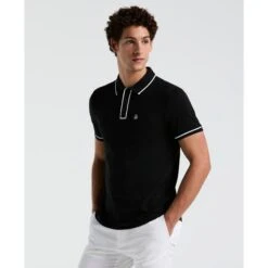 Original Penguin Earl Pique Polo Shirt In True Black(Earl Pique Polo Black Opkb0690gp 010)