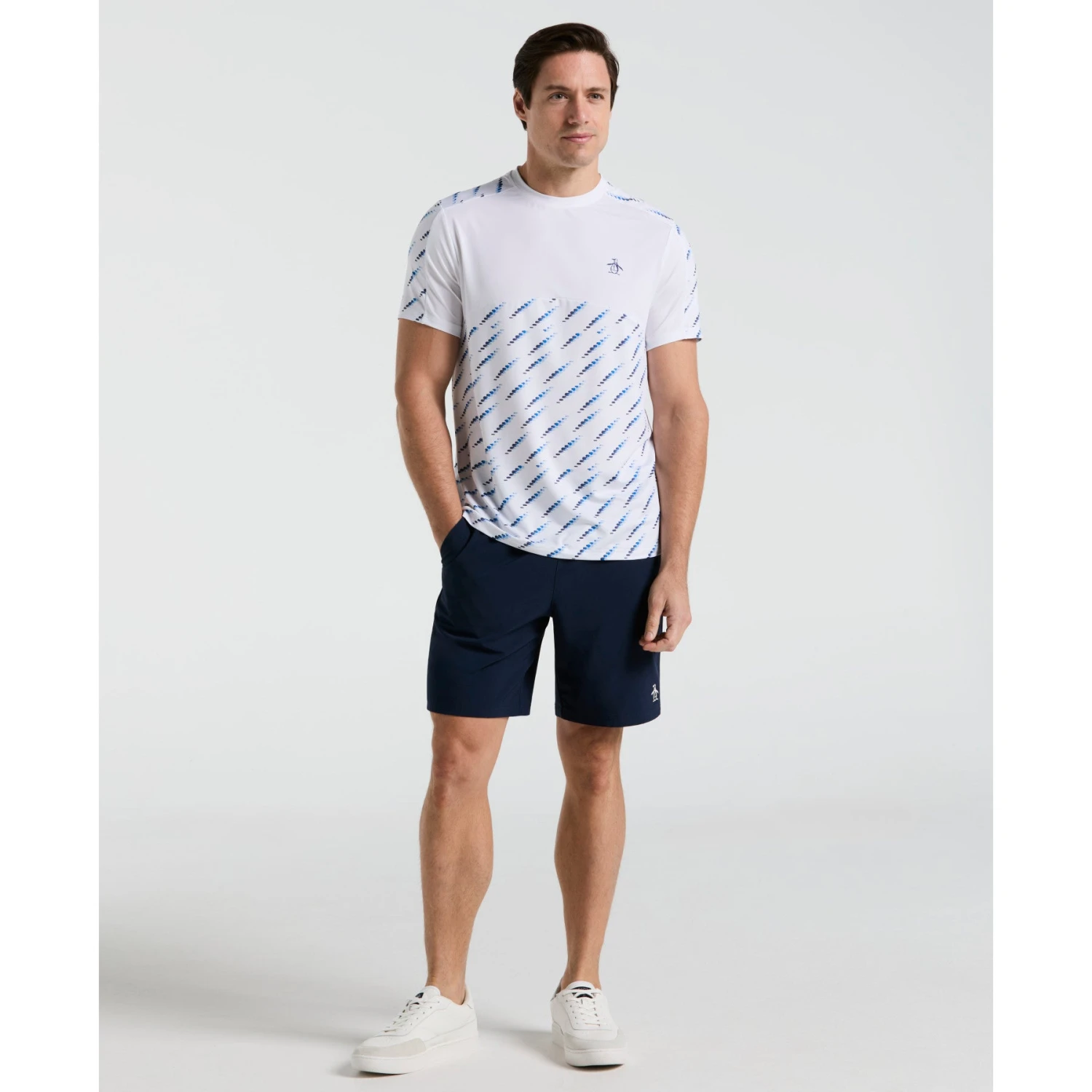 Original Penguin Performance Tennis Ball Block T-Shirt In Bright White(Performance Tennis Ball Block T Shirt White O1ksf000gg 118) 4 Original Penguin Performance Tennis Ball Block T-Shirt In Bright White(Performance Tennis Ball Block T Shirt White O1ksf000gg 118) - Image 4