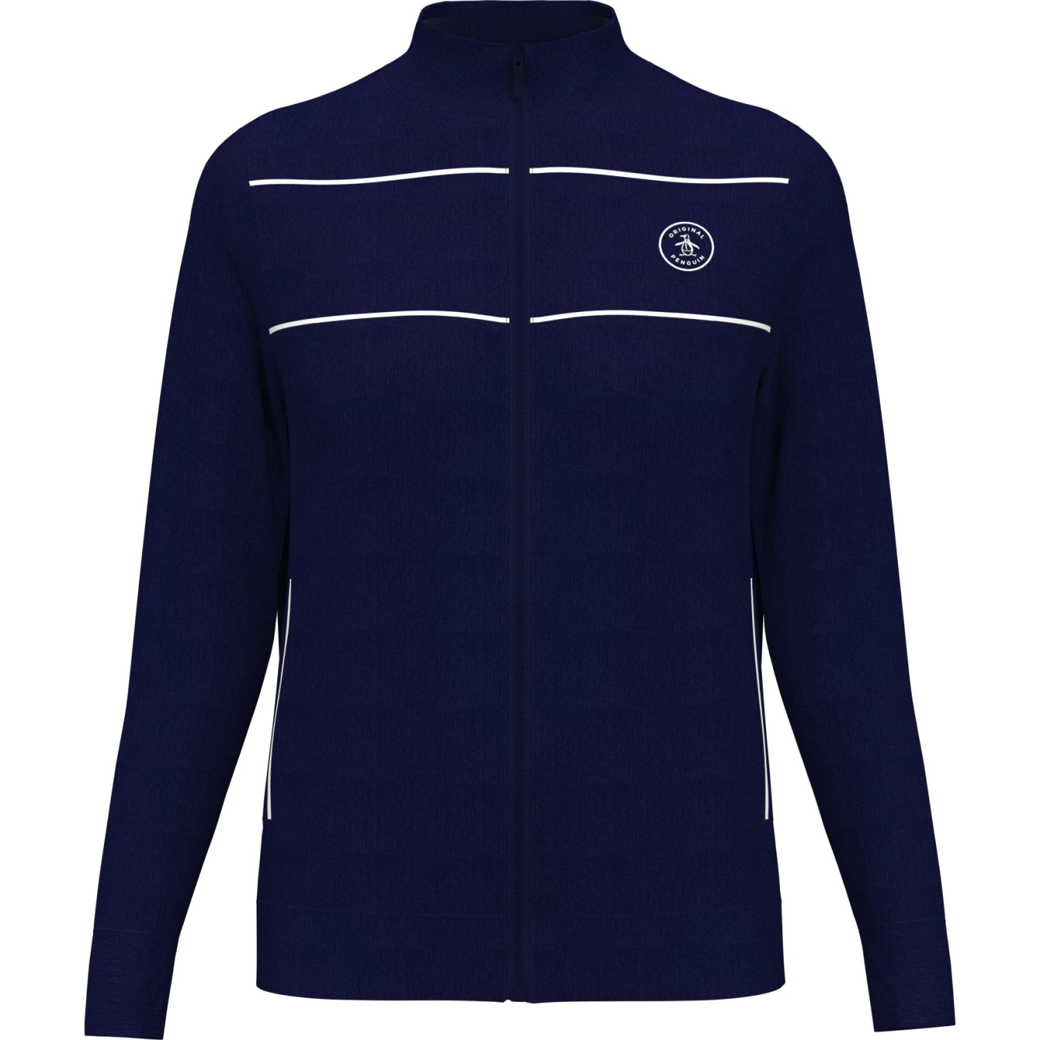 Original Penguin Women's Performance Track Style Tennis Jacket In Black Iris(Womens Performance Track Style Tennis Jacket Blue O1jsd002gg 417) 4 Original Penguin Women's Performance Track Style Tennis Jacket In Black Iris(Womens Performance Track Style Tennis Jacket Blue O1jsd002gg 417) - Image 4