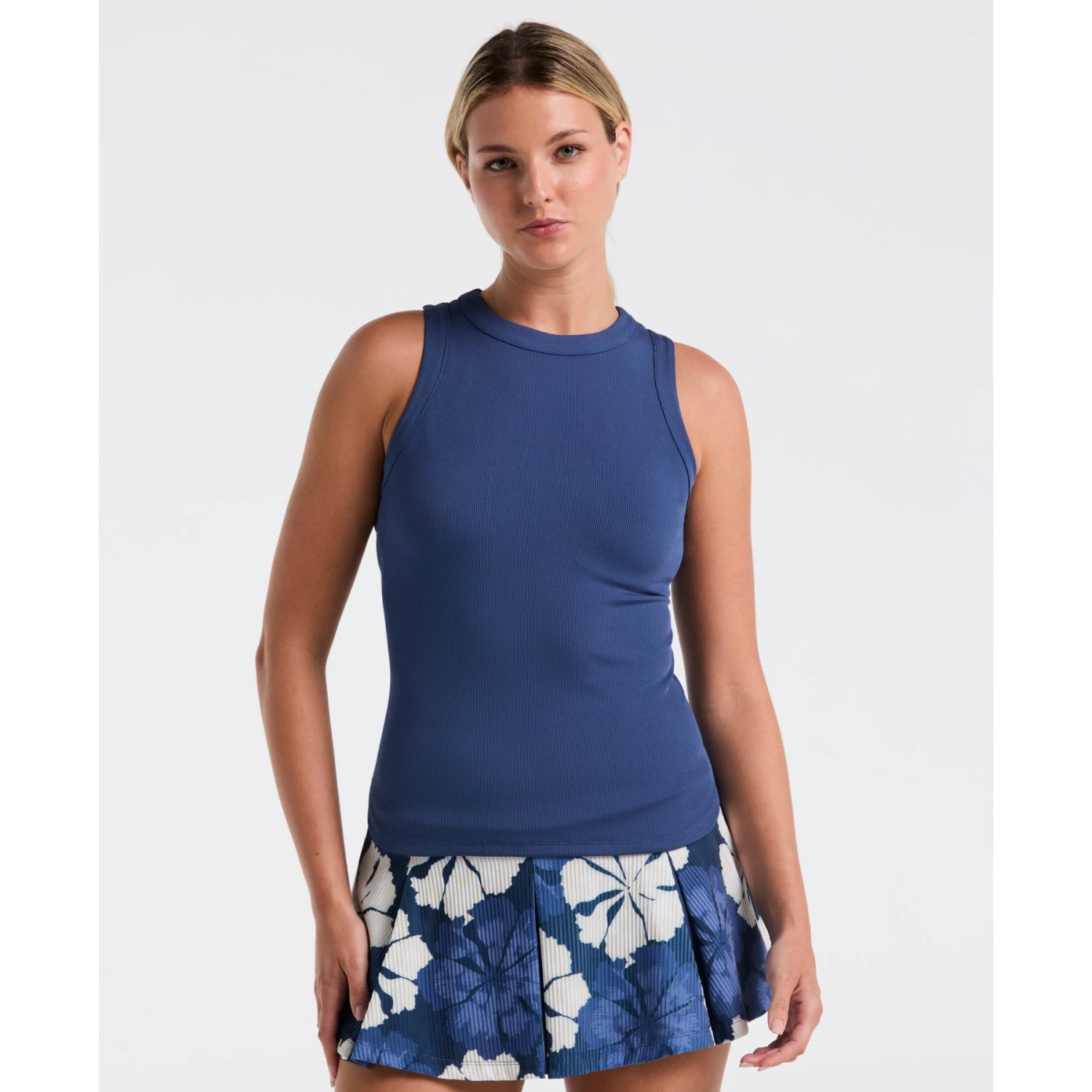 Original Penguin Women's Ribbed Tennis Tank Top In True Navy(Ribbed Tennis Tank Top Blue O1kse016gg 416) 1 Original Penguin Women's Ribbed Tennis Tank Top In True Navy(Ribbed Tennis Tank Top Blue O1kse016gg 416)