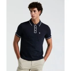 Original Penguin Earl Pique Polo Shirt In Dark Sapphire(Earl Pique Polo Blue Opkb0690gp 413)