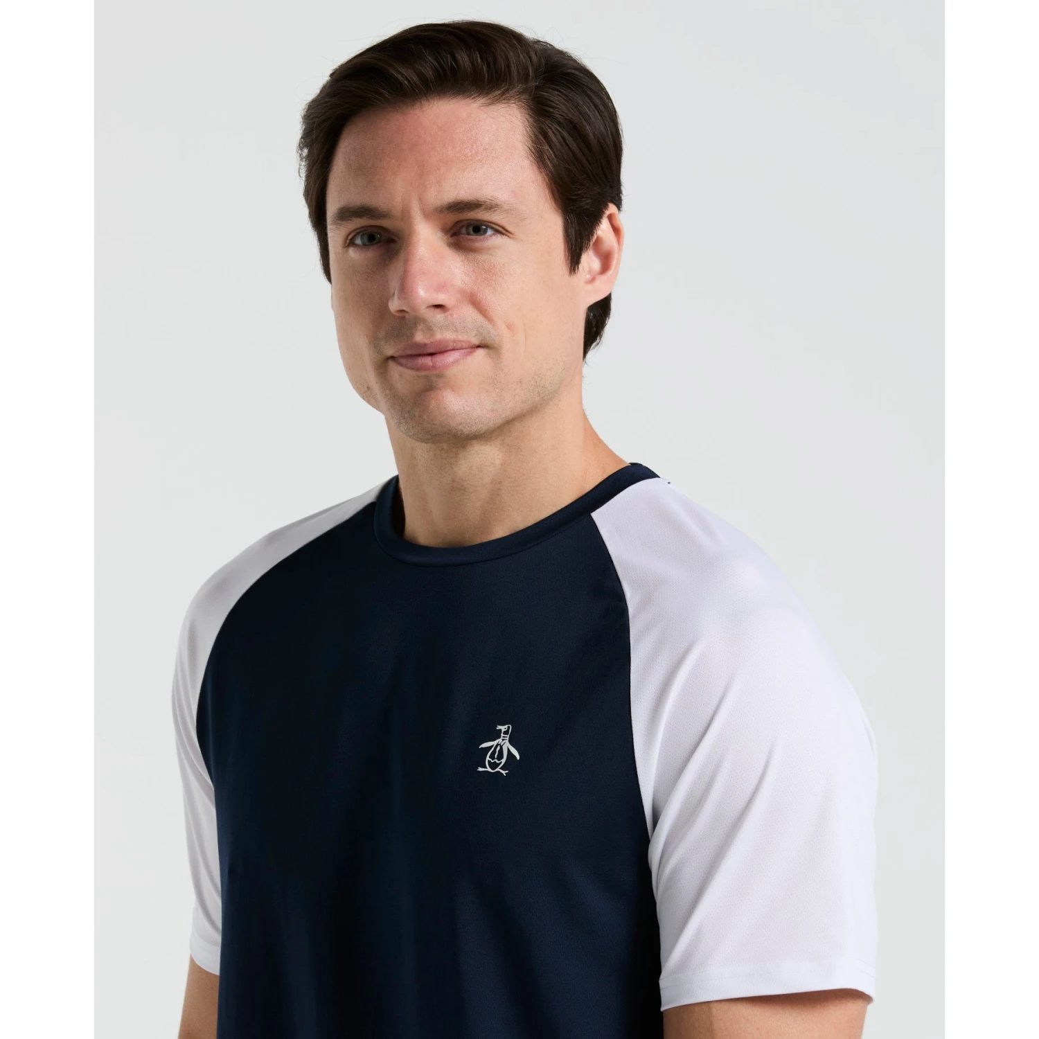 Original Penguin Blocked Performance Tennis T-Shirt In Black Iris(Blocked Performance Tennis T Shirt Blue O1ksf015gg 417) 3 Original Penguin Blocked Performance Tennis T-Shirt In Black Iris(Blocked Performance Tennis T Shirt Blue O1ksf015gg 417) - Image 3