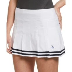 Original Penguin Women's 13" Contrast Hem Pleated Tennis Skort In Bright White(Womens Pleated Tennis Skort White Ogbsc0a6gg 118) -Original Penguin Outlet gqyqcp7dc505mqgs7tfn