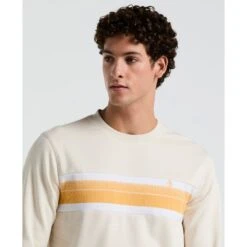 Original Penguin Fleece Chest Stripe Crew Neck Sweatshirt In Birch(Fleece Chest Stripe Crew Neck Sweater Beige Ocks2500gp 252) -Original Penguin Outlet h6ovovhaukhrnurtaezw