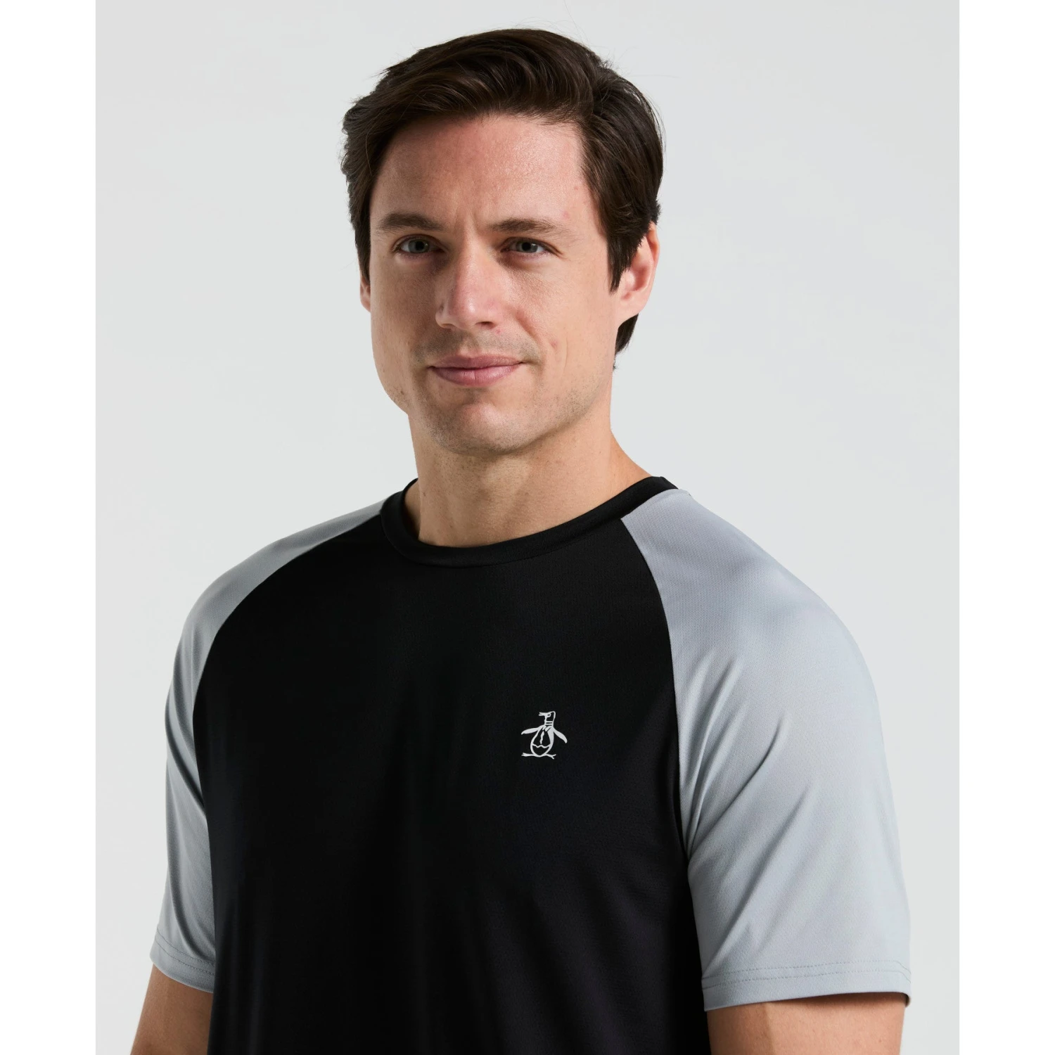 Original Penguin Blocked Performance Tennis T-Shirt In Caviar(Blocked Performance Tennis T Shirt Black O1ksf015gg 001) 3 Original Penguin Blocked Performance Tennis T-Shirt In Caviar(Blocked Performance Tennis T Shirt Black O1ksf015gg 001) - Image 3