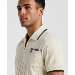 Original Penguin Icons Open Collar Polo Shirt In Birch(Icons Open Collar Polo Shirt Beige Opkm2536gp 252) -Original Penguin Outlet i5g0ewygpbv1cmfff3vo