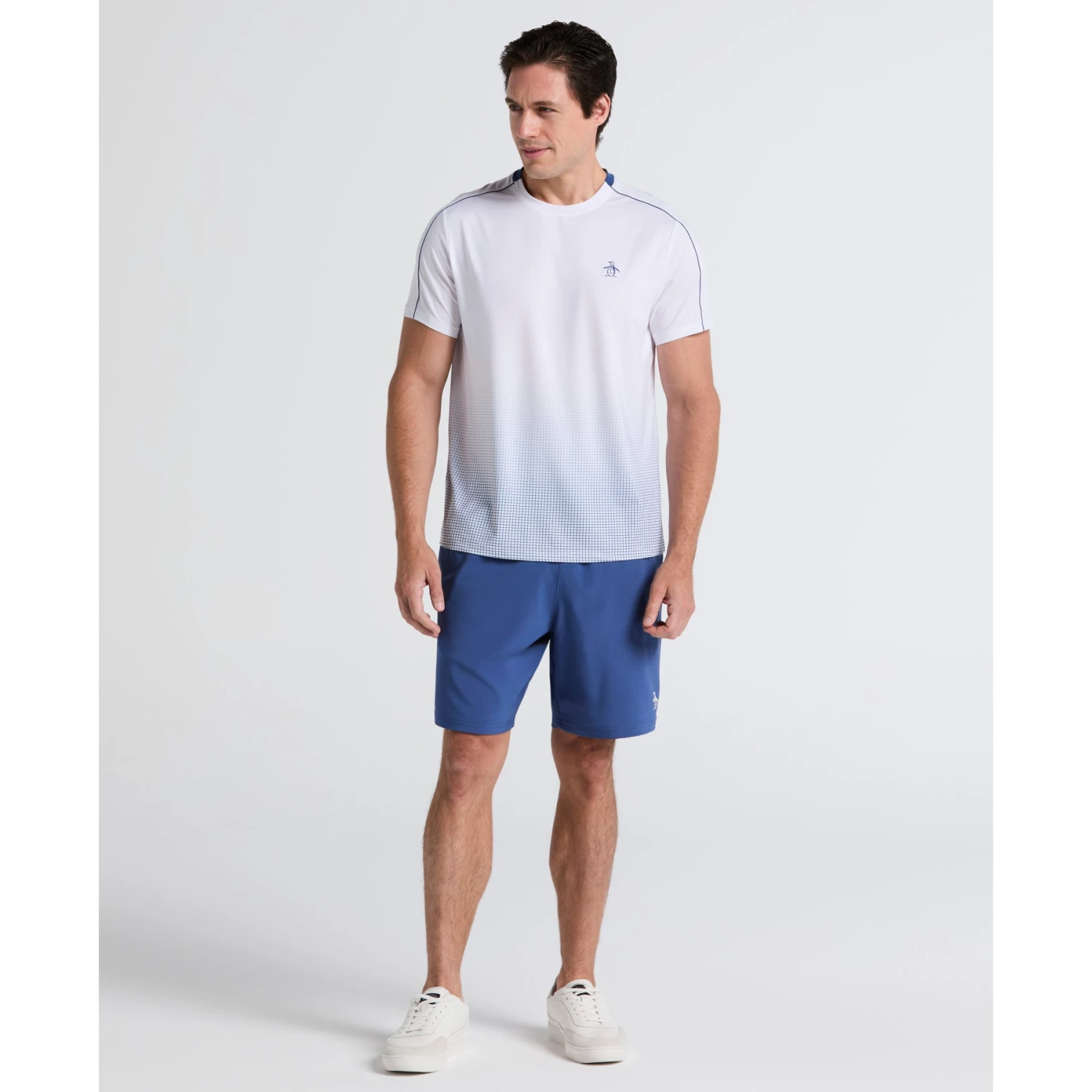 Original Penguin Ombre Net Graphic Performance Tennis T-Shirt In Bright White(Ombre Net Graphic Performance Tennis T Shirt White O1kff007gg 118) 4 Original Penguin Ombre Net Graphic Performance Tennis T-Shirt In Bright White(Ombre Net Graphic Performance Tennis T Shirt White O1kff007gg 118) - Image 4
