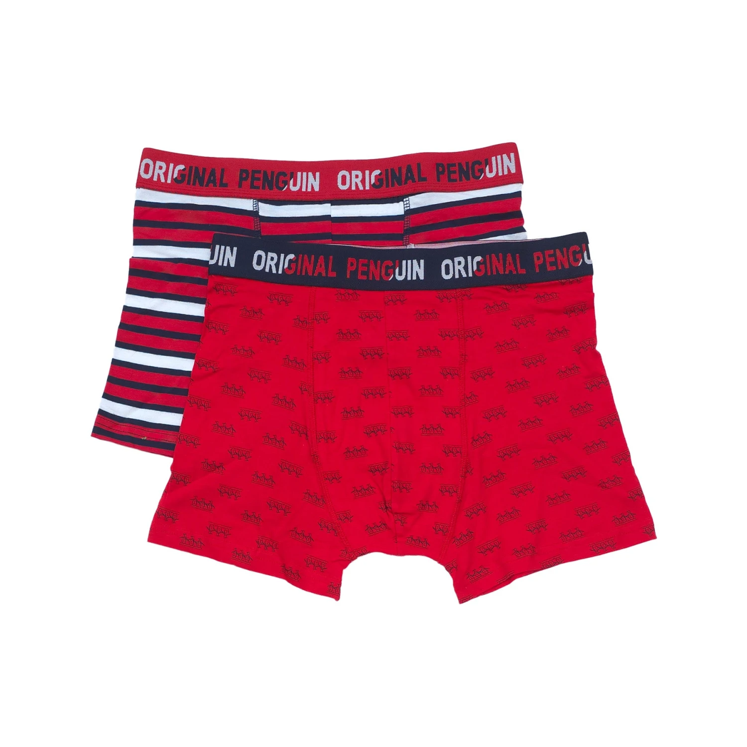 Original Penguin 2 Pack Penguin Print & Striped Underwear In Red(2 Pack Penguin Print Striped Underwear Red Mxpe867gp 002) 1 Original Penguin 2 Pack Penguin Print & Striped Underwear In Red(2 Pack Penguin Print Striped Underwear Red Mxpe867gp 002)