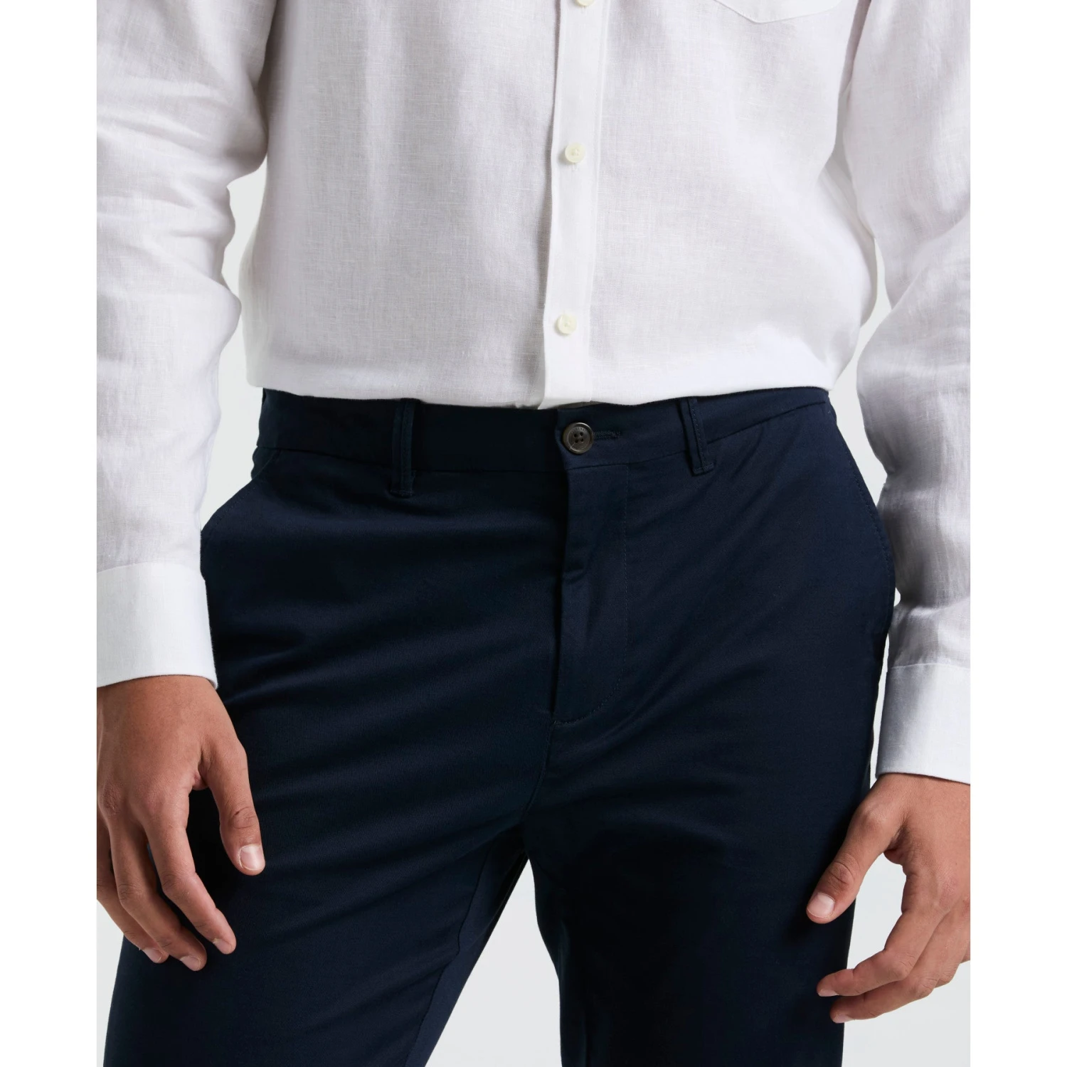 Original Penguin Slim Fit Chinos In Dark Sapphire(Flat Front Core Chino Pants Blue Opbb0022gp 413) 3 Original Penguin Slim Fit Chinos In Dark Sapphire(Flat Front Core Chino Pants Blue Opbb0022gp 413) - Image 3