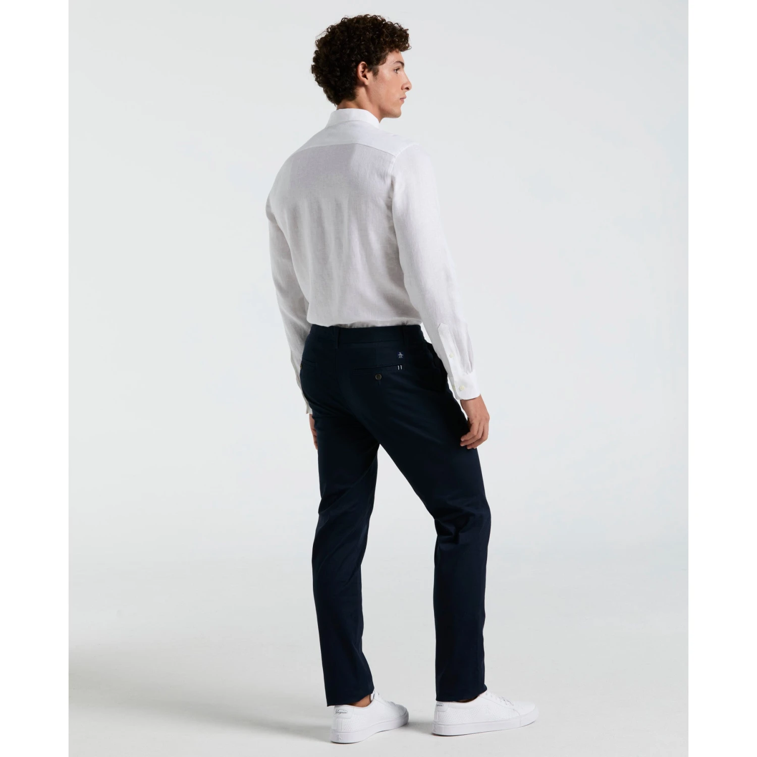 Original Penguin Slim Fit Chinos In Dark Sapphire(Flat Front Core Chino Pants Blue Opbb0022gp 413) 2 Original Penguin Slim Fit Chinos In Dark Sapphire(Flat Front Core Chino Pants Blue Opbb0022gp 413) - Image 2