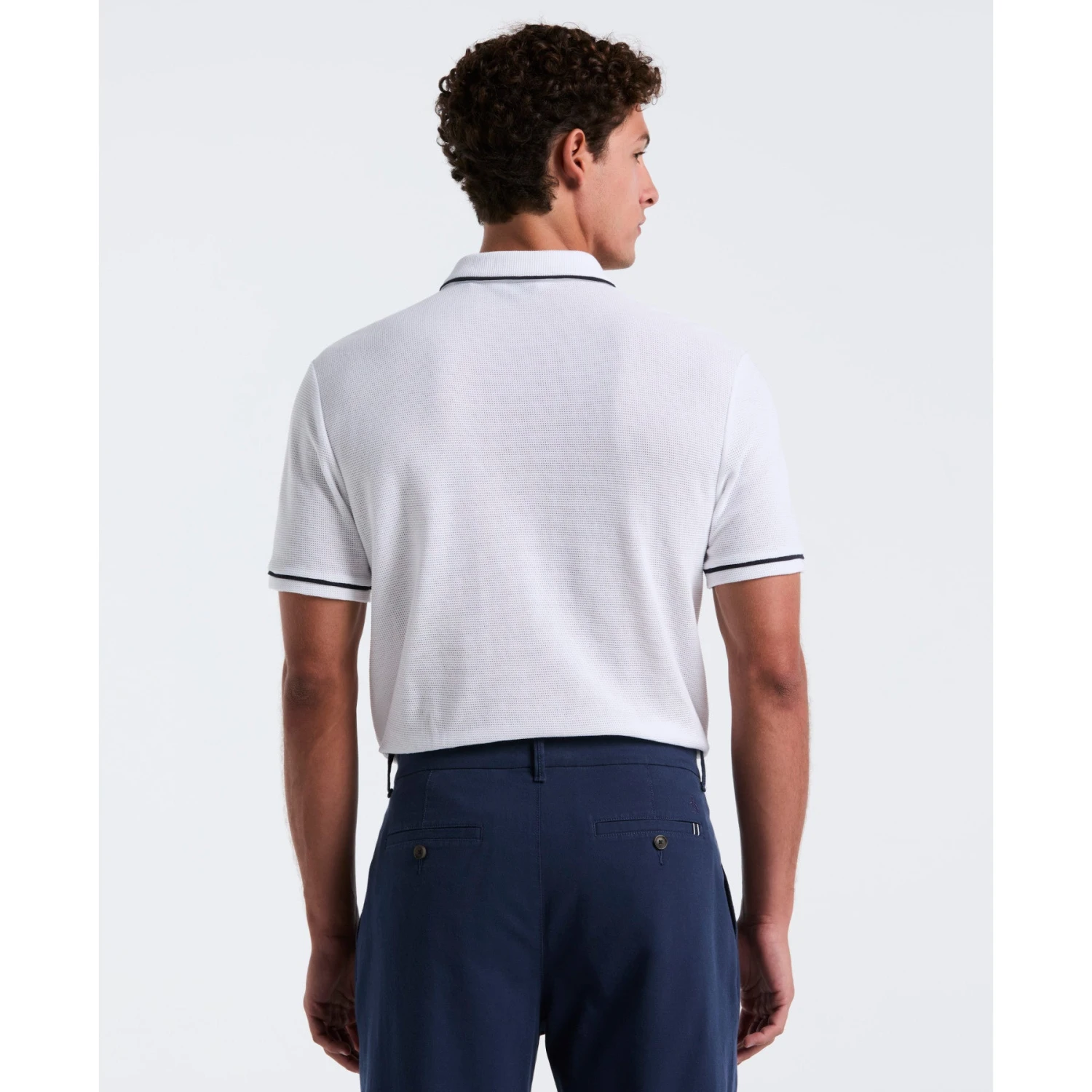 Original Penguin Icons Bentley Mesh Polo Shirt In Bright White(Organic Cotton Bentley Mesh Polo White Opkm3500gp 118) 2 Original Penguin Icons Bentley Mesh Polo Shirt In Bright White(Organic Cotton Bentley Mesh Polo White Opkm3500gp 118) - Image 2
