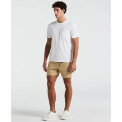 Original Penguin 6" Linen Blend Shorts In Travertine(6 Linen Blend Shorts Beige Ophm2500gp 254)