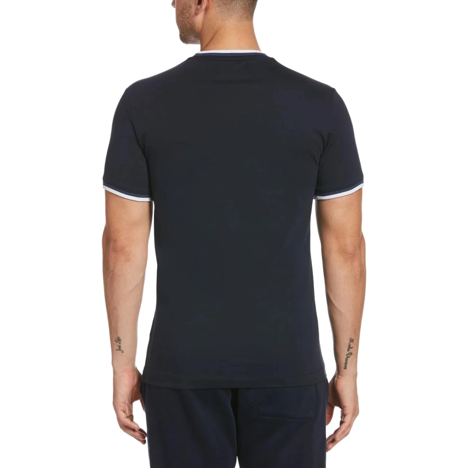 Original Penguin Sticker Pete Tipped Ringer Organic Cotton T-Shirt In Dark Sapphire(Stcker Pete Tipped Ringer Organic Cotton T Shirt Blue Opkb0718gp 413) 2 Original Penguin Sticker Pete Tipped Ringer Organic Cotton T-Shirt In Dark Sapphire(Stcker Pete Tipped Ringer Organic Cotton T Shirt Blue Opkb0718gp 413) - Image 2