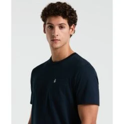 Original Penguin Supima Sticker Pete Pocket T-Shirt In Dark Sapphire(Supima Sticker Pete Pocket T Shirt Blue Opkb2111gp 413) -Original Penguin Outlet opkb2111 413 alt2