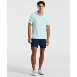 Original Penguin Icons Tipped Polo Shirt In Spa Retreat(Icons Tipped Polo Shirt Blue Opkf3808gp 477) -Original Penguin Outlet opkf3808 477 alt3