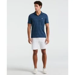 Original Penguin Pride Space Dye Striped Polo Shirt In Sargasso Sea(Space Dye Jersey Stripe Polo Shirt Blue Opkm2418gp 485) 6 Original Penguin Pride Space Dye Striped Polo Shirt In Sargasso Sea(Space Dye Jersey Stripe Polo Shirt Blue Opkm2418gp 485) -Original Penguin Outlet opkm2418 485 alt3