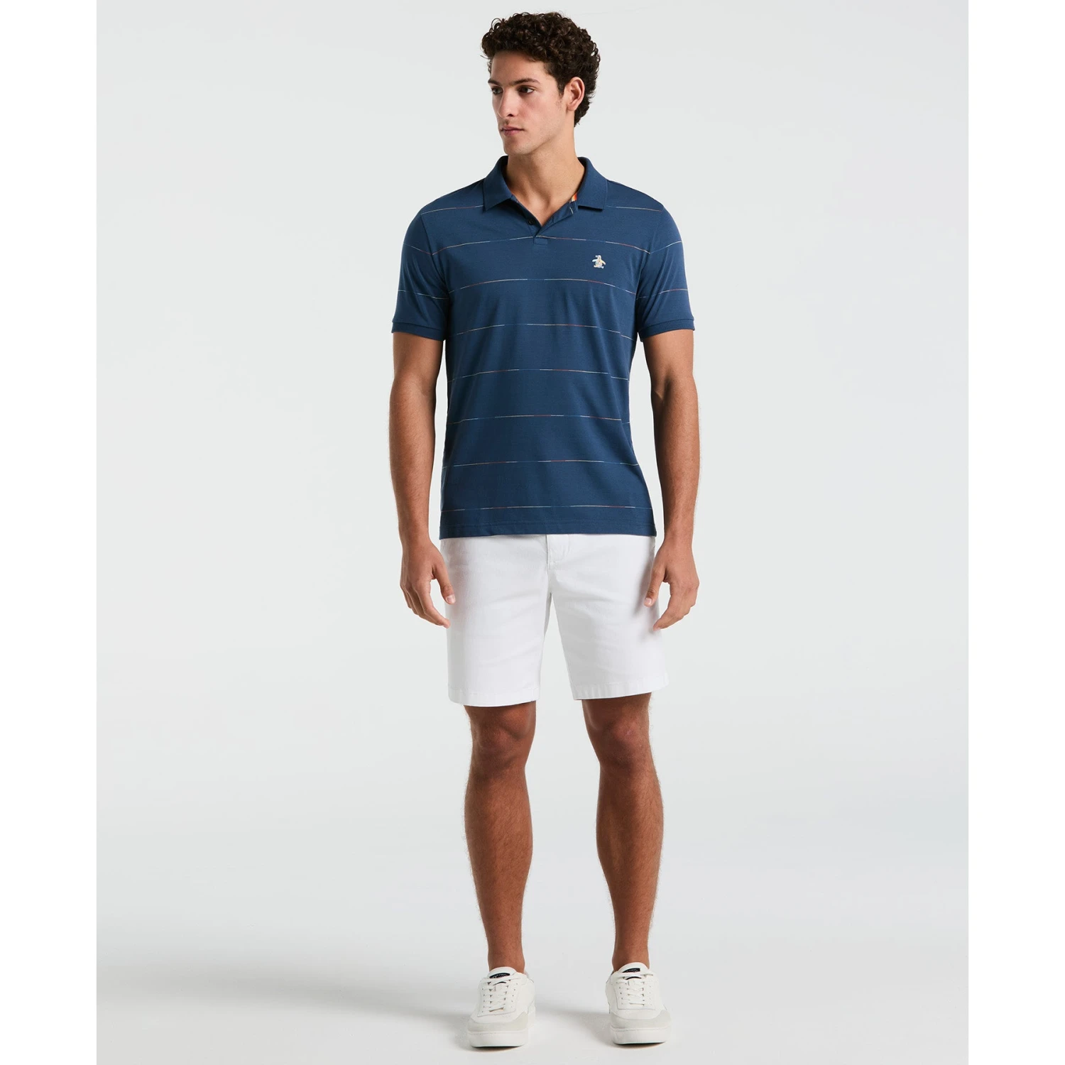 Original Penguin Pride Space Dye Striped Polo Shirt In Sargasso Sea(Space Dye Jersey Stripe Polo Shirt Blue Opkm2418gp 485) 3 Original Penguin Pride Space Dye Striped Polo Shirt In Sargasso Sea(Space Dye Jersey Stripe Polo Shirt Blue Opkm2418gp 485) - Image 3
