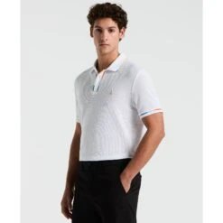 Original Penguin Pride Space Dyed Mesh Polo Shirt In Bright White(Space Dye Mesh Polo Shirt White Opkm2436gp 118)