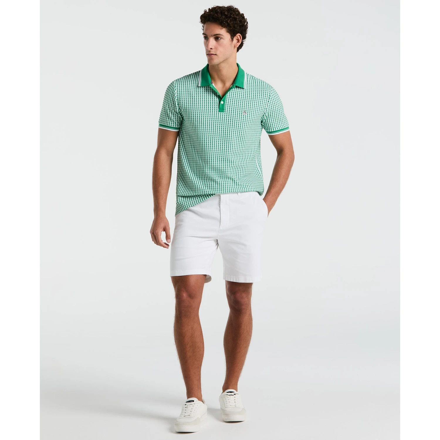 Original Penguin Jaquard Check Polo Shirt In Amazon(Jaquard Check Polo Shirt Green Opkm2517gp 311) 4 Original Penguin Jaquard Check Polo Shirt In Amazon(Jaquard Check Polo Shirt Green Opkm2517gp 311) - Image 4
