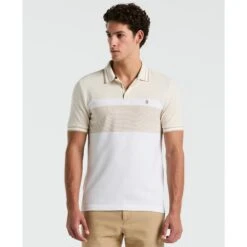 Original Penguin Tri-Colour Polo Shirt In Bright White(Tri Colour Polo Shirt White Opkm2520gp 118)