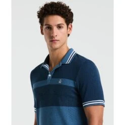 Original Penguin Tri-Colour Polo Shirt In Copen Blue(Tri Colour Polo Shirt Blue Opkm2520gp 443) -Original Penguin Outlet opkm2520 443 alt2