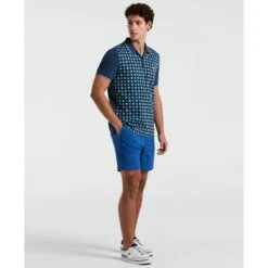 Original Penguin Jaquard Front 1/4 Zip Polo Shirt In Sargasso Sea(Jaquard Front 14 Zip Polo Shirt Blue Opkm2523gp 485) -Original Penguin Outlet opkm2523 485 alt3