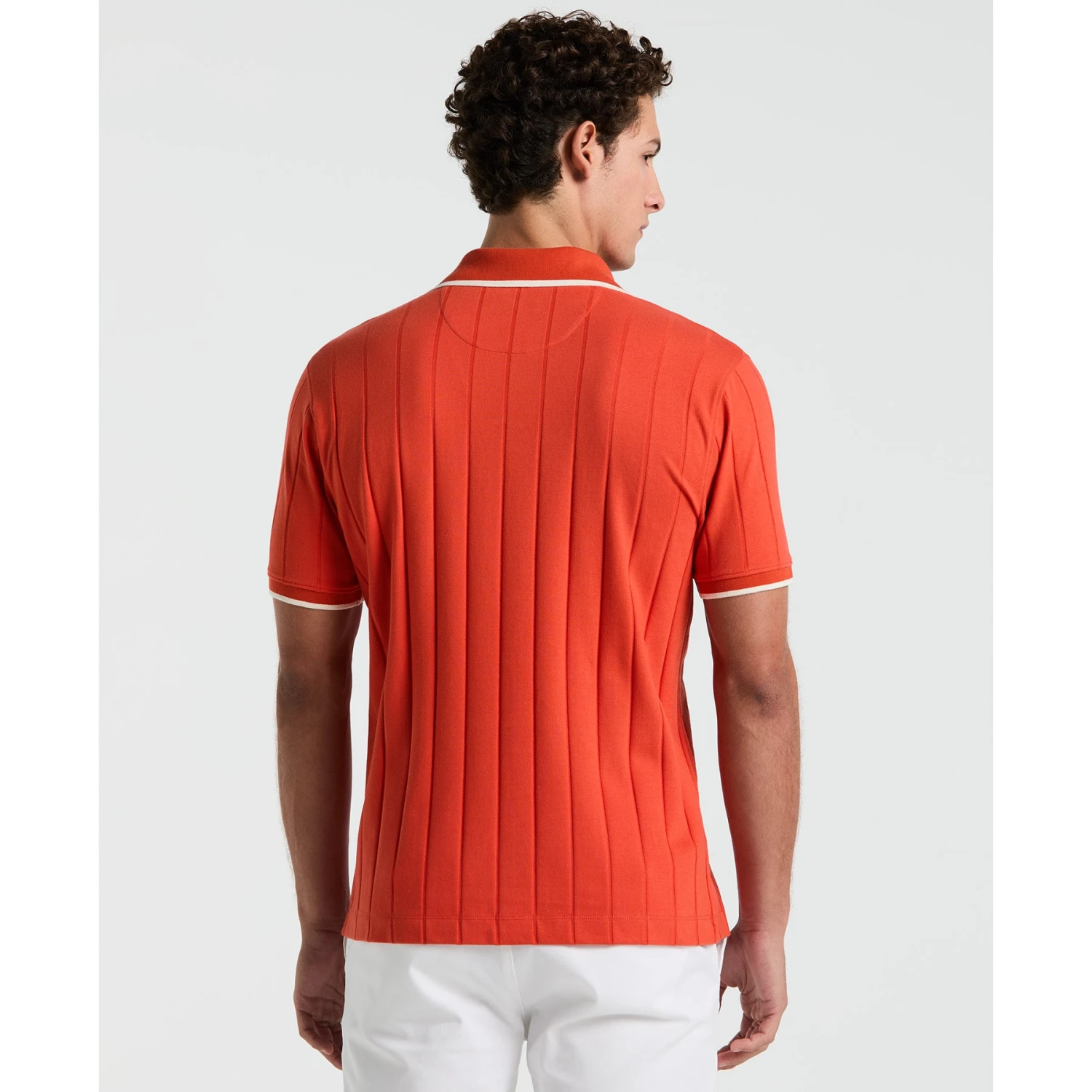 Original Penguin Icons Open Collar Polo Shirt In Red Clay(Icons Open Collar Polo Shirt Orange Opkm2536gp 859) 2 Original Penguin Icons Open Collar Polo Shirt In Red Clay(Icons Open Collar Polo Shirt Orange Opkm2536gp 859) - Image 2