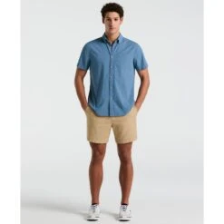 Original Penguin Seersucker Short Sleeve Shirt In Copen Blue(Seersucker Short Sleeve Shirt Blue Opwm2409gp 443) 8 Original Penguin Seersucker Short Sleeve Shirt In Copen Blue(Seersucker Short Sleeve Shirt Blue Opwm2409gp 443) -Original Penguin Outlet opwm2409 443 alt3