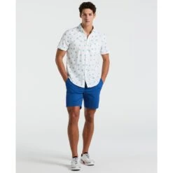 Original Penguin Agave Print Short Sleeve Shirt In Bright White(Agave Print Short Sleeve Shirt White Opwm2517gp 118) -Original Penguin Outlet opwm2517 118 alt3
