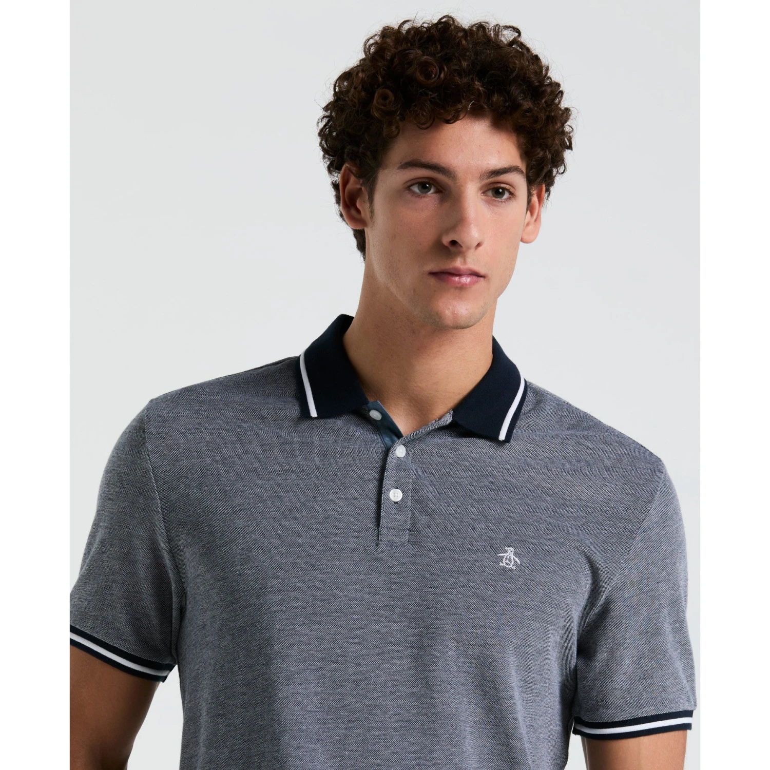 Original Penguin Birdseye Pique Tipped Polo Shirt In Dark Sapphire(Birdseye Pique Tipped Polo Shirt Blue Ockb0510gp 413) 3 Original Penguin Birdseye Pique Tipped Polo Shirt In Dark Sapphire(Birdseye Pique Tipped Polo Shirt Blue Ockb0510gp 413) - Image 3