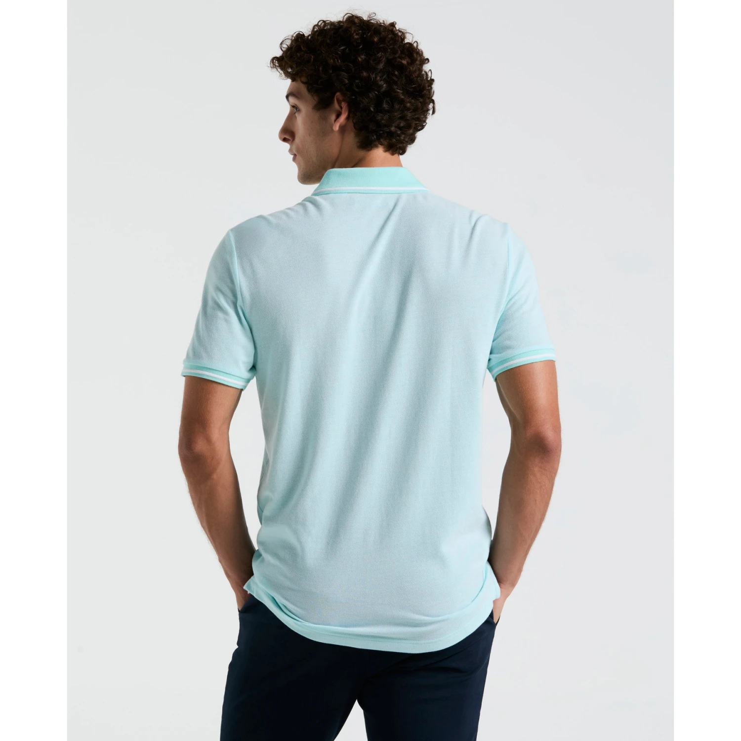 Original Penguin Birdseye Pique Tipped Polo Shirt In Blue Tint(Birdseye Pique Tipped Polo Shirt Blue Ocksb510gp 459) 2 Original Penguin Birdseye Pique Tipped Polo Shirt In Blue Tint(Birdseye Pique Tipped Polo Shirt Blue Ocksb510gp 459) - Image 2