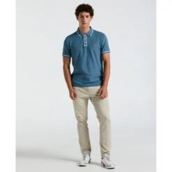 Original Penguin Icons Bentley Mesh Polo Shirt In Copen Blue(Organic Cotton Bentley Mesh Short Sleeve Polo Shirt Blue Opkm3500gp 443) -Original Penguin Outlet qsmepycs74npw0w15hai