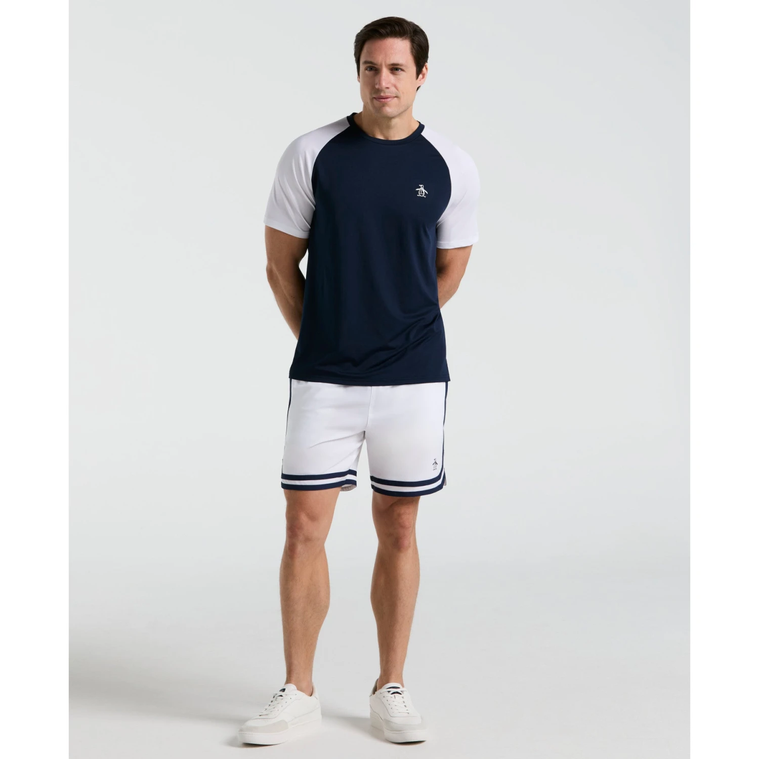 Original Penguin Blocked Performance Tennis T-Shirt In Black Iris(Blocked Performance Tennis T Shirt Blue O1ksf015gg 417) 4 Original Penguin Blocked Performance Tennis T-Shirt In Black Iris(Blocked Performance Tennis T Shirt Blue O1ksf015gg 417) - Image 4