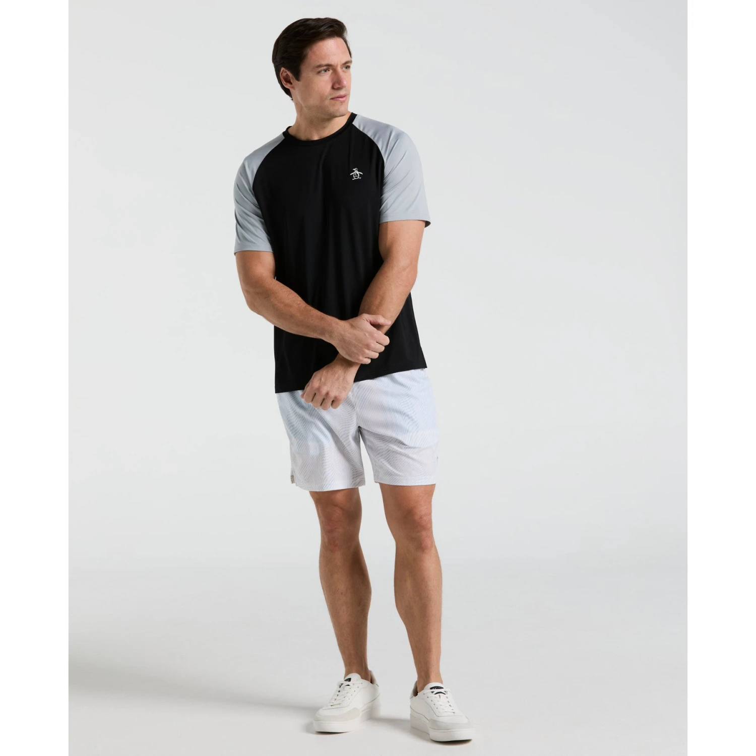 Original Penguin Blocked Performance Tennis T-Shirt In Caviar(Blocked Performance Tennis T Shirt Black O1ksf015gg 001) 4 Original Penguin Blocked Performance Tennis T-Shirt In Caviar(Blocked Performance Tennis T Shirt Black O1ksf015gg 001) - Image 4