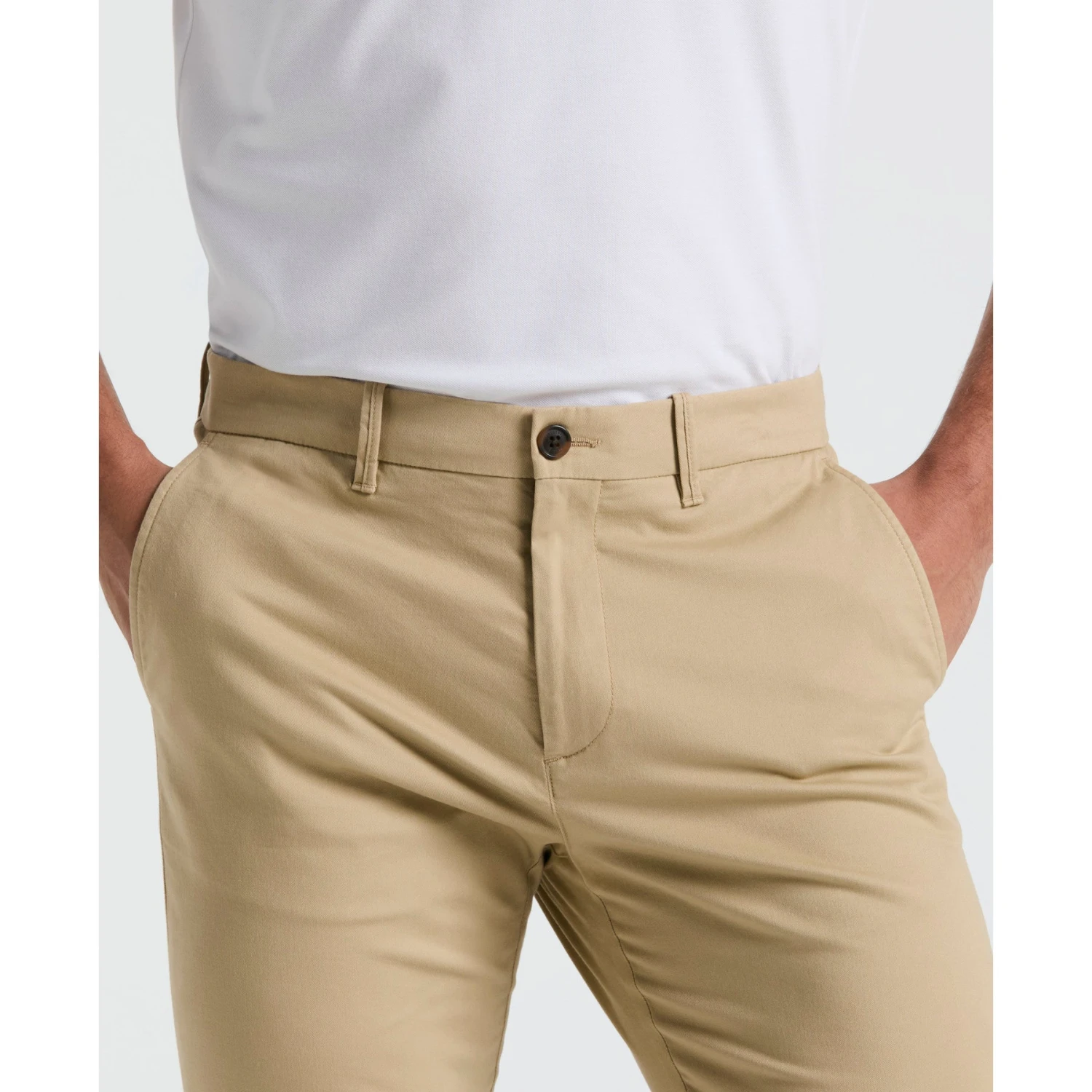 Original Penguin Slim Fit Chinos In Travertine(Flat Front Core Chino Pants Beige Opbb0022gp 254) 3 Original Penguin Slim Fit Chinos In Travertine(Flat Front Core Chino Pants Beige Opbb0022gp 254) - Image 3