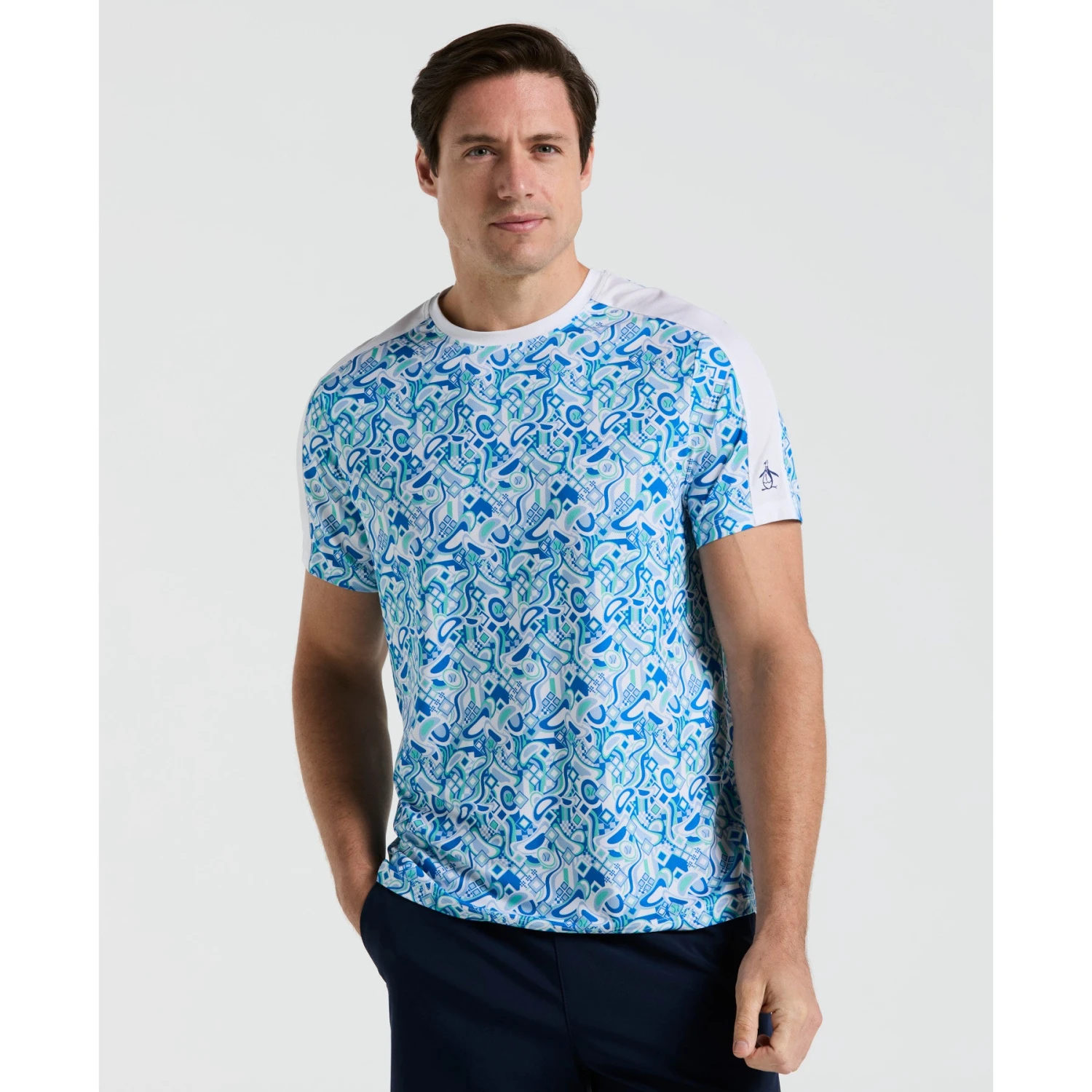 Original Penguin Performance Midcentury Tennis T-Shirt In Bright White(Performance Midcentury Tennis T Shirt White O1ksf002gg 118) 1 Original Penguin Performance Midcentury Tennis T-Shirt In Bright White(Performance Midcentury Tennis T Shirt White O1ksf002gg 118)