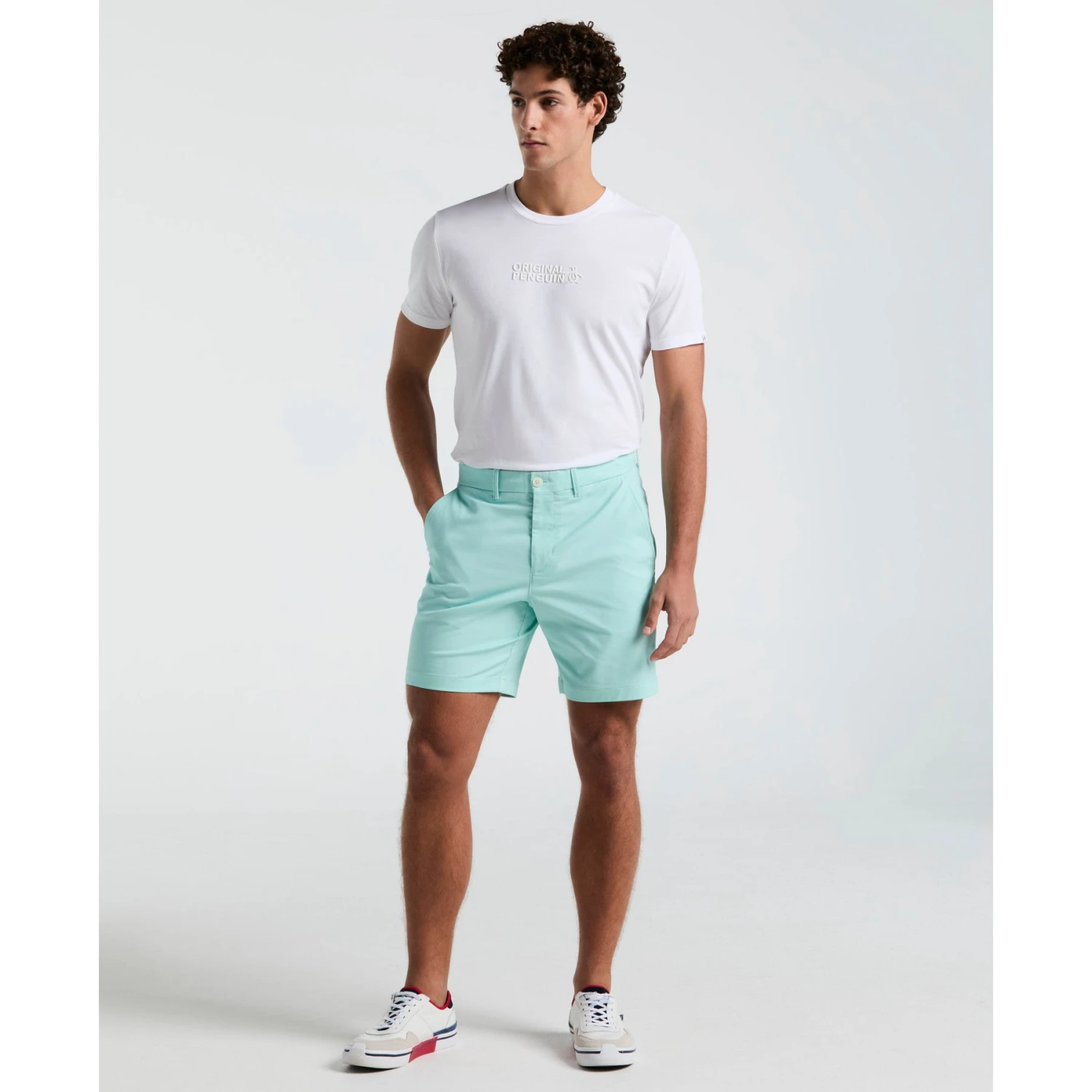 Original Penguin Chino Shorts In Blue Tint(Core Chino Short Blue Ophsb023gp 459) 1 Original Penguin Chino Shorts In Blue Tint(Core Chino Short Blue Ophsb023gp 459)