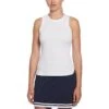 Original Penguin Women's Ribbed Tennis Tank Top In Bright White(Ribbed Tennis Tank Top White O1kse016gg 118)