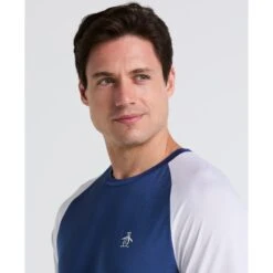 Original Penguin Blocked Performance Tennis T-Shirt In True Navy(Blocked Performance Tennis T Shirt Blue O1ksf015gg 416) -Original Penguin Outlet vy9kkxs9dqagqcac0c5z