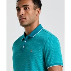 Original Penguin Allover Mini Jaquard Polo Shirt In Exotic Plume(Allover Mini Jaquard Polo Shirt Blue Opkm2522gp 495) -Original Penguin Outlet xllpsaodv5rkkh96zjth