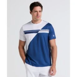 Original Penguin Colourblock Performance Tennis T-Shirt In True Navy(Colourblock Performance Tennis T Shirt Blue O1kff004gg 416)