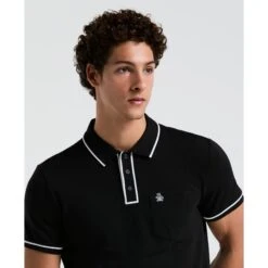 Original Penguin Earl Pique Polo Shirt In True Black(Earl Pique Polo Black Opkb0690gp 010) -Original Penguin Outlet yh1hziudewjekozfxvfj